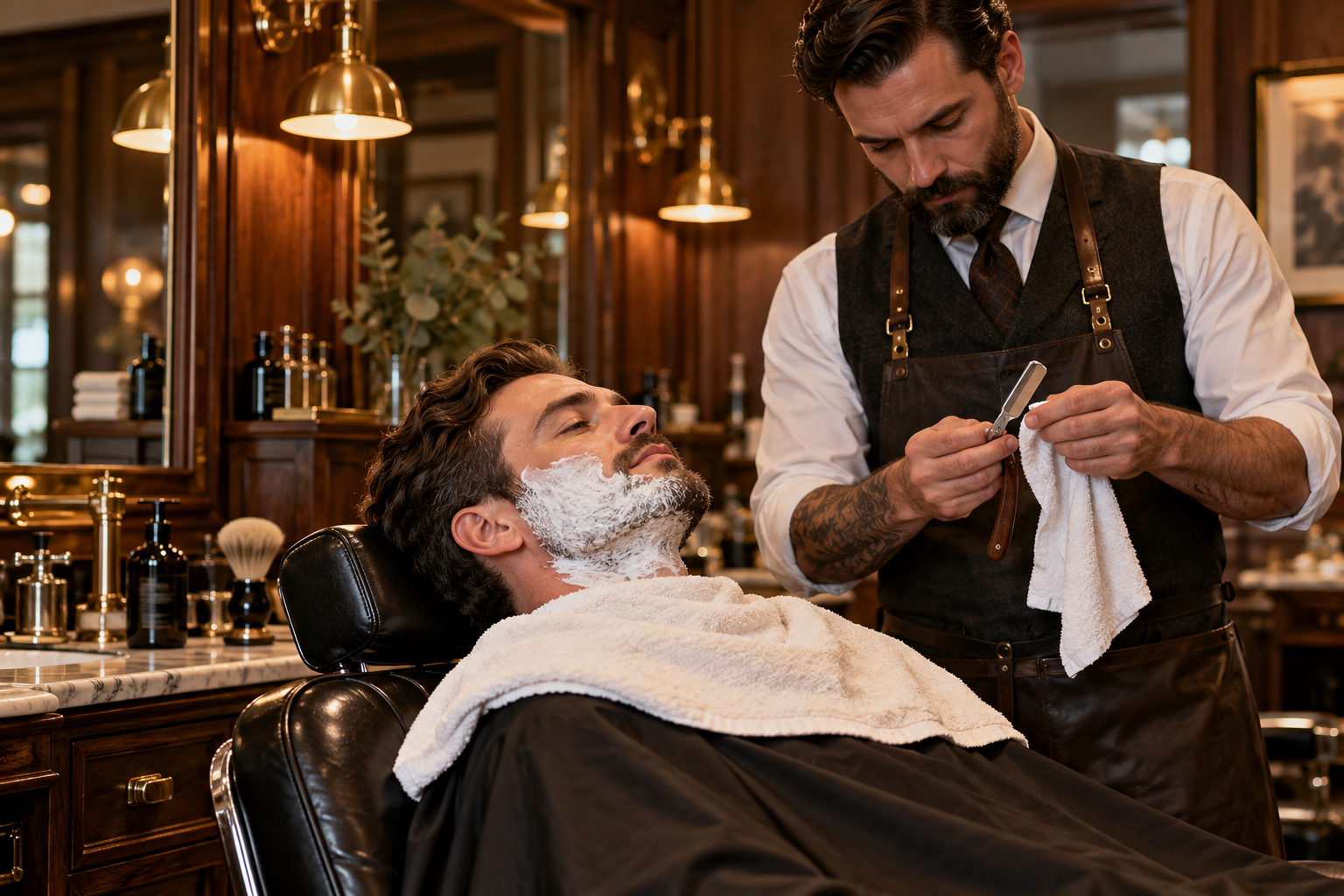 Illustrativt billede af barberhåndværk fra designforslaget